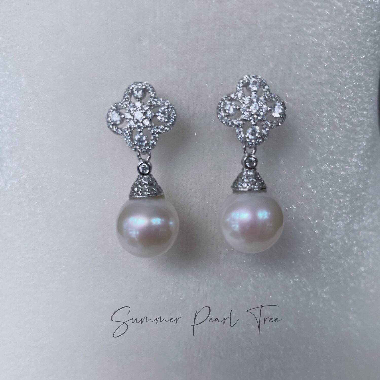 Freshwater Pearl earrings dangle, pearl earrings drop, dainty earrings, gift for her, bridal earrings, wedding pearl earrings, AAAAA grade
