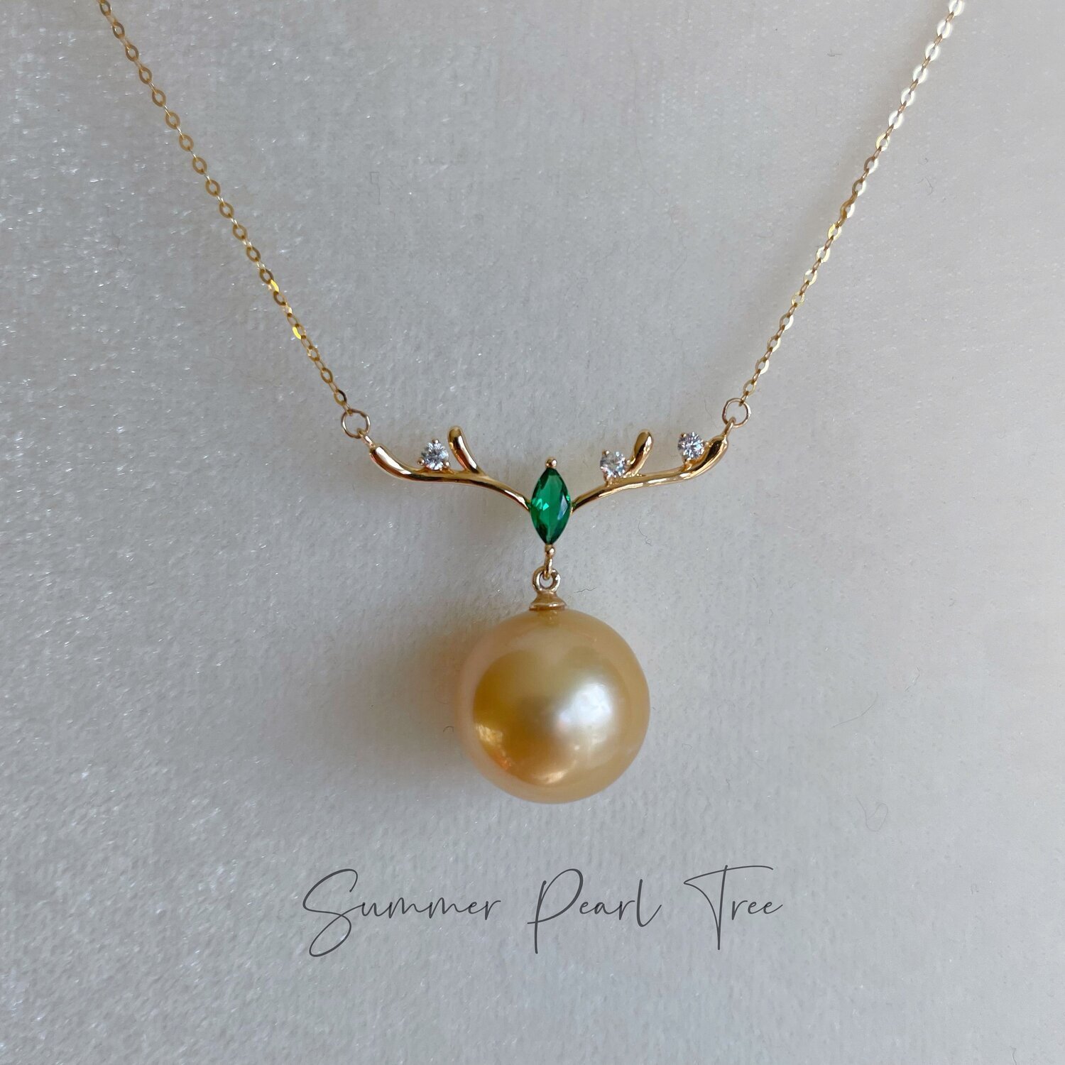 South sea pearl pendant, pearl necklace gold, gift for her, golden pearl necklace, rare pearl, solid 18k gold jewelry for women, unique