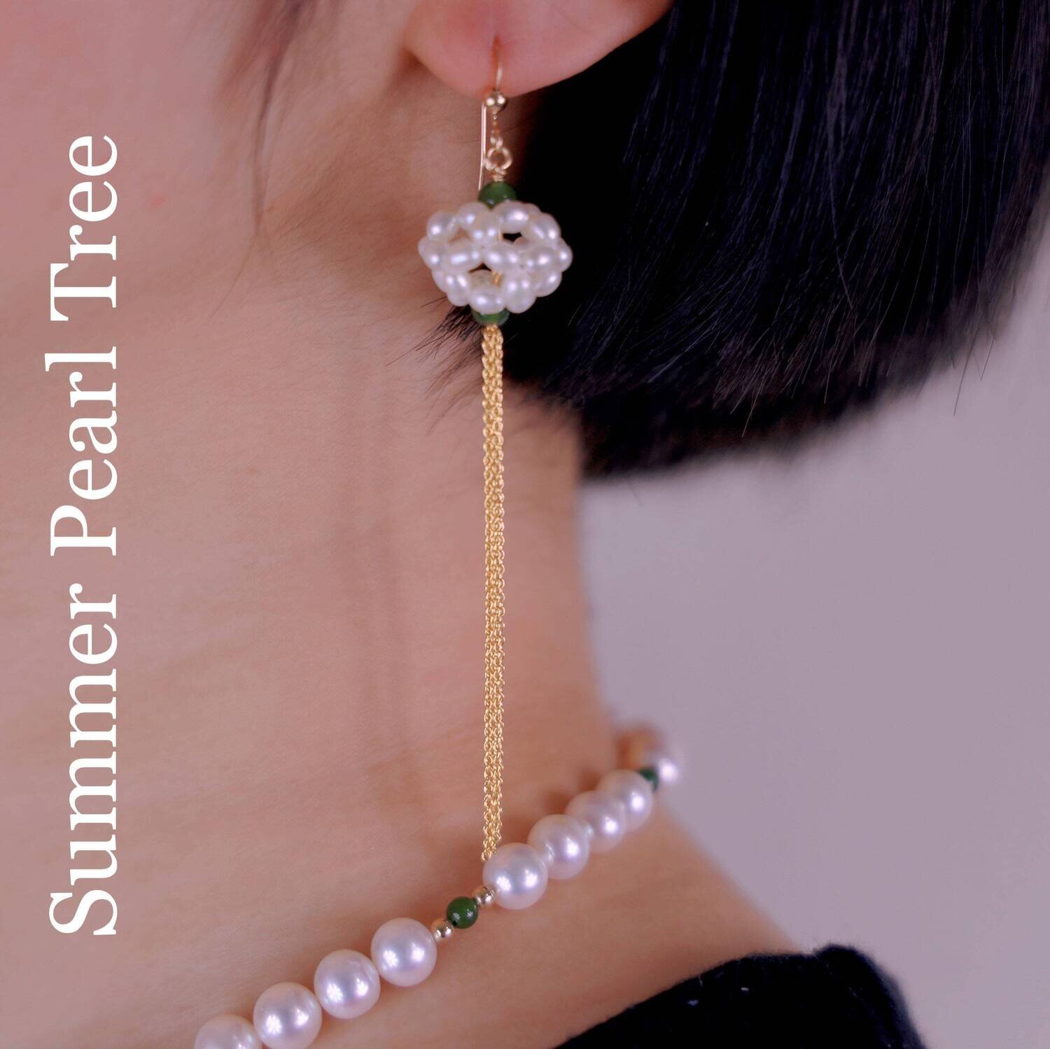 Lantern earrings, pearl earrings, freshwater Pearl earrings, gold filled earrings, genuine pearl earrings, unique earrings, gift for her