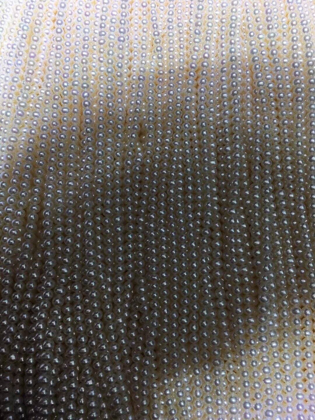 4-4.5mm pearl strands, loose pearl, pearl strand, pearl baby, baby pearl, small pearl beads, pearl for diy, small baby pearls