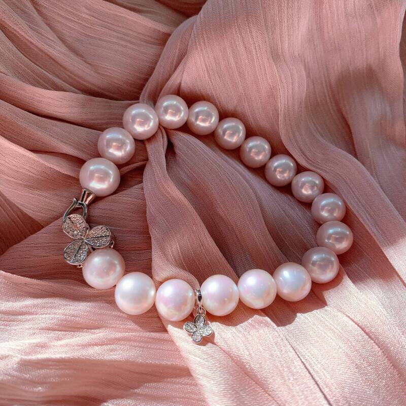 Freshwater Pearl bracelet, genuine freshwater Pearl bracelet, 10-11 mm freshwater Pearl, bridal bracelet, wedding bracelet, all nacre pearl