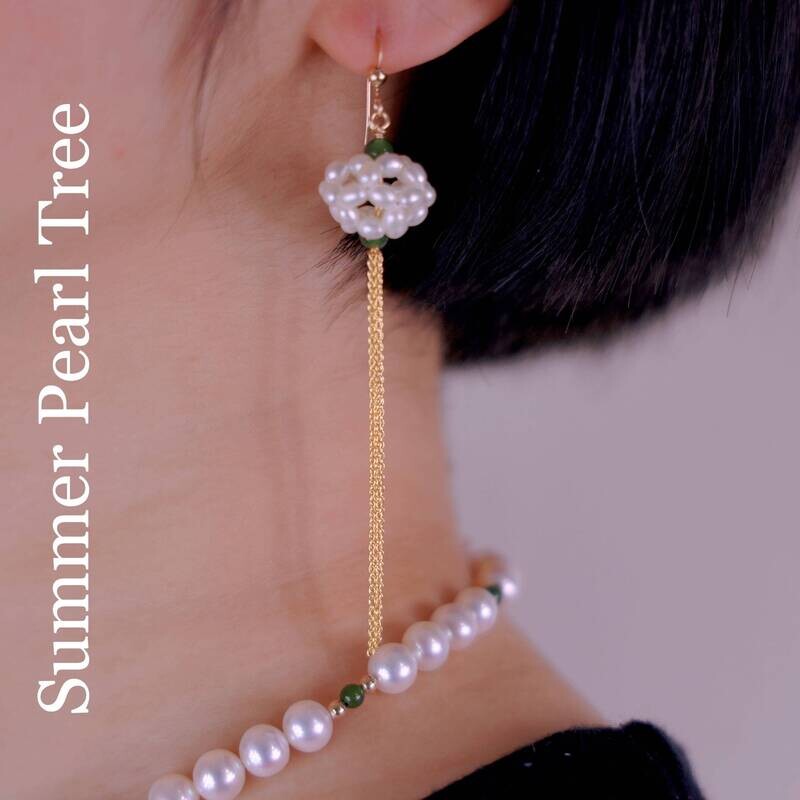 Lantern earrings, pearl earrings, freshwater Pearl earrings, gold filled earrings, genuine pearl earrings, unique earrings, gift for her