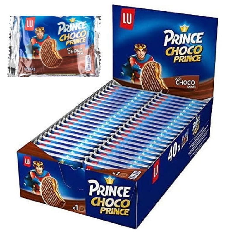 Lu Prince Choco Chocolate biscuits Box of 40 | 28.5g Bars |Wholesale Deals