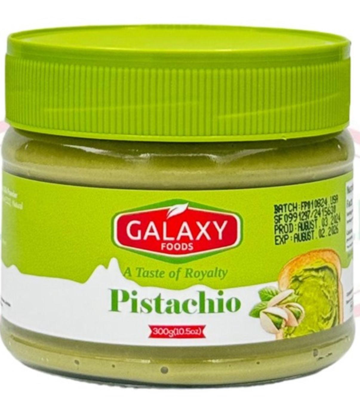 Galaxy Premium Pistachio Cream 300g (10.6 Oz) - Pistacho Butter Paste &amp; Spread