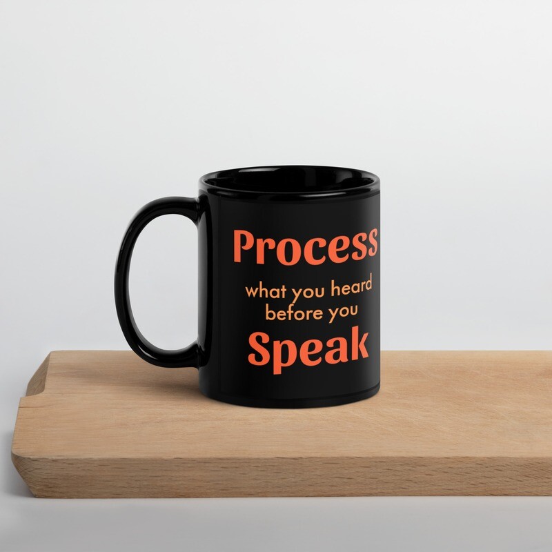 James 1:19 Black Glossy Mug