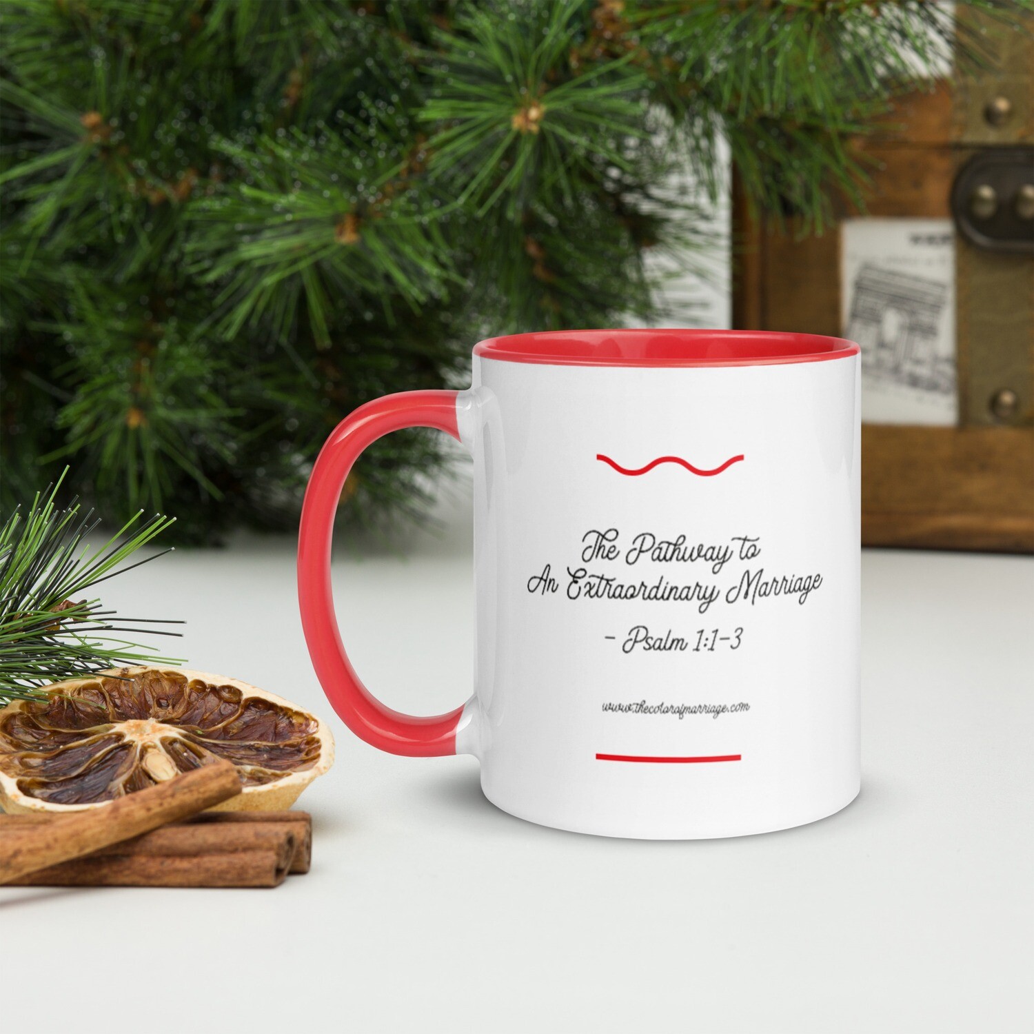 The Pathway to An Extraordinary Marriage Christian Coffee Mug with Red Color Inside