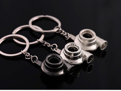 Car Turbocharger Engine Metal Key Metal Keychain