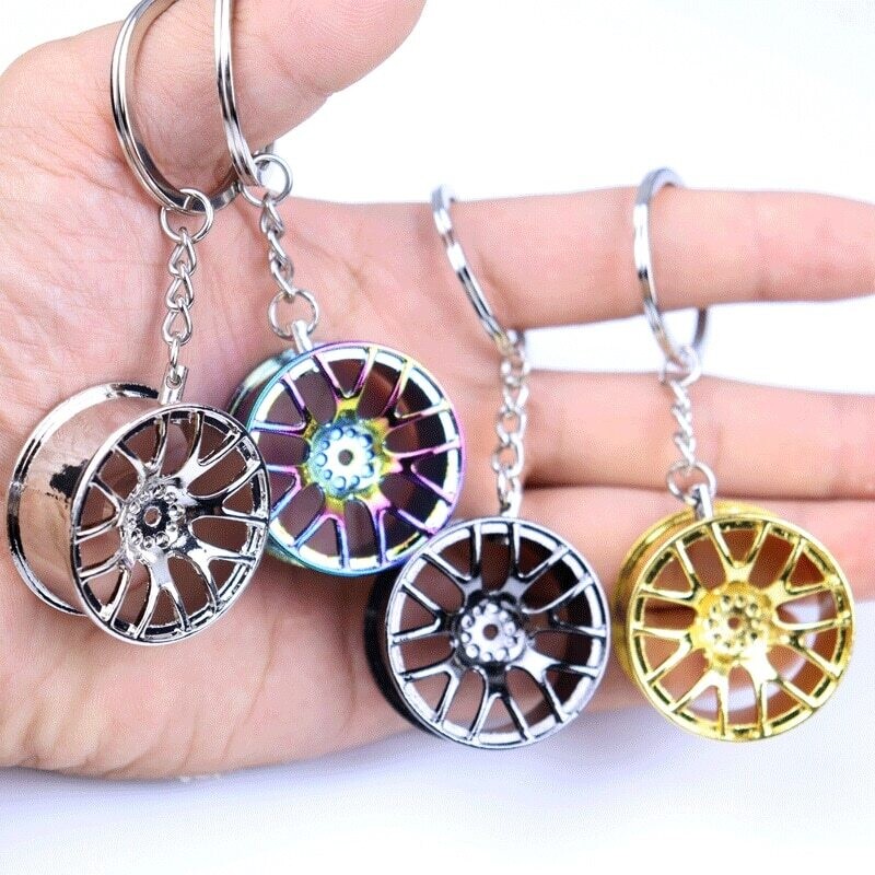 Mini Keychain Alloy Car Wheel