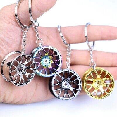 Mini Keychain Alloy Car Wheel