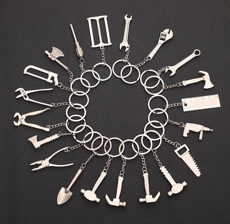 Metal Working Mini Tools Keychain