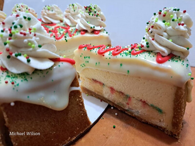 Christmas tree cake cheesecake Slice