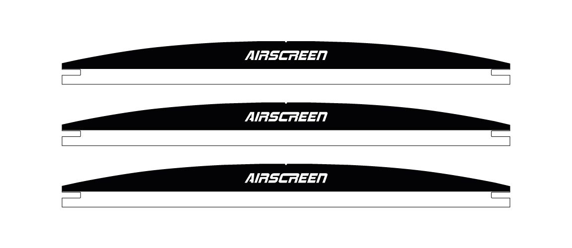 AirScreen AERO Roll-off WVS RNR mud flap (set of 3)