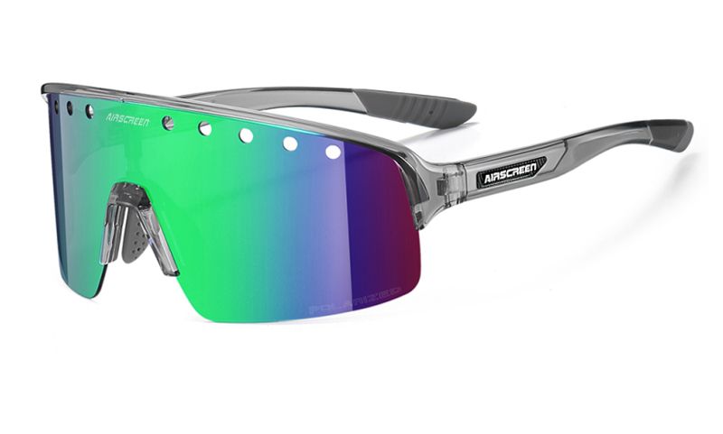 AirScreen Gravic, Color: 41 : Transparent frame / Iridium green lens