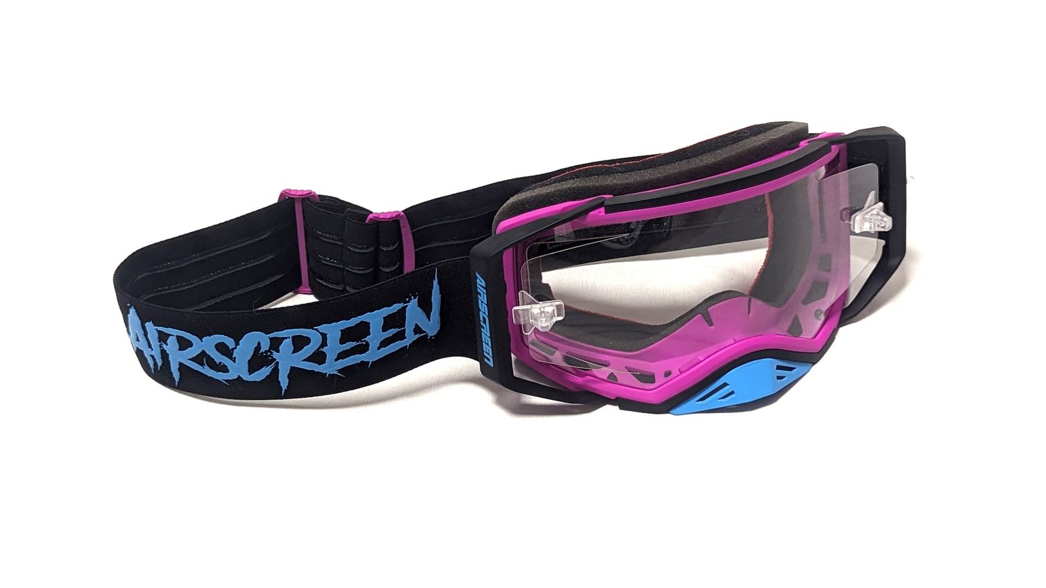 AirScreen AERO replacement strap, Color: 01 - Black/Cyan