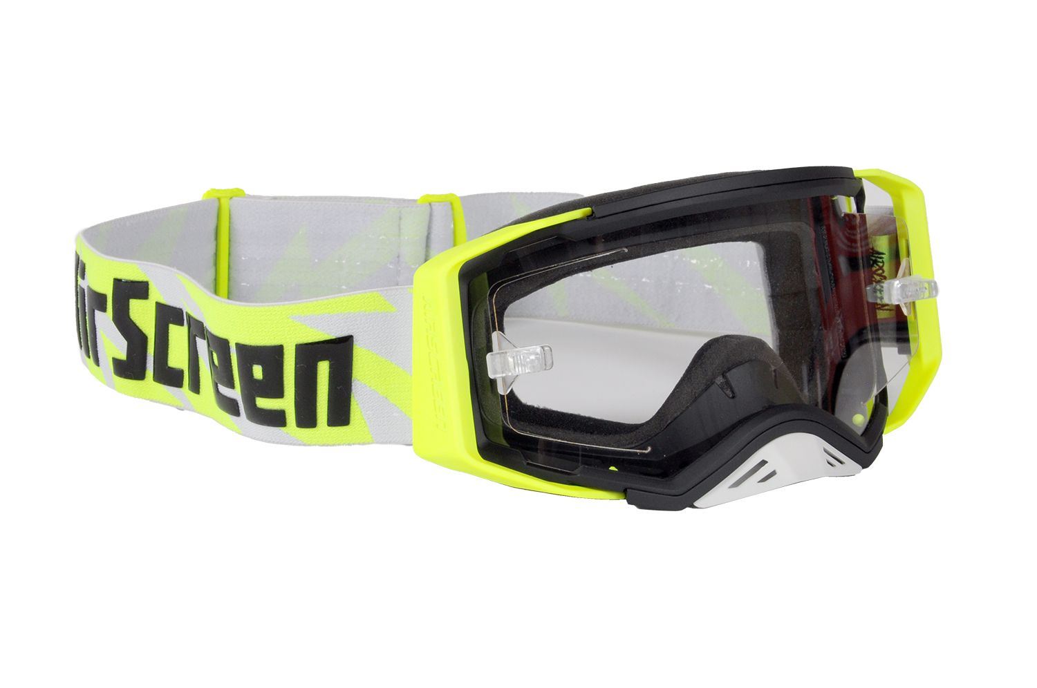 MARIO ROMAN #74 Signature AirScreen AERO EX MR2 goggle with openning lens, Lens color: Clear