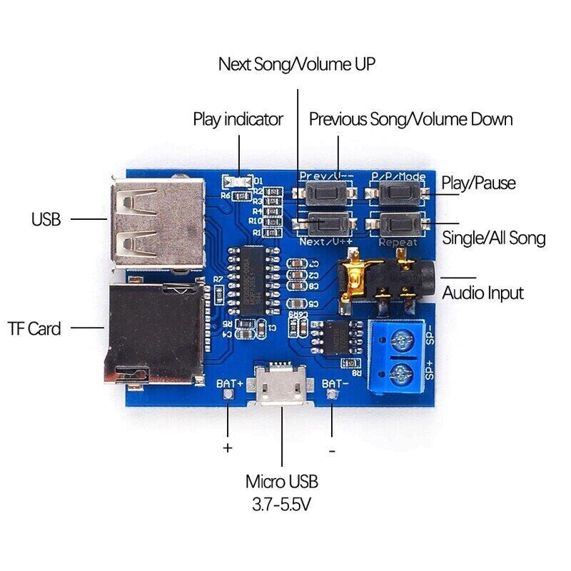USB MP3 Audio Sound Player Decoder Module for Arduino