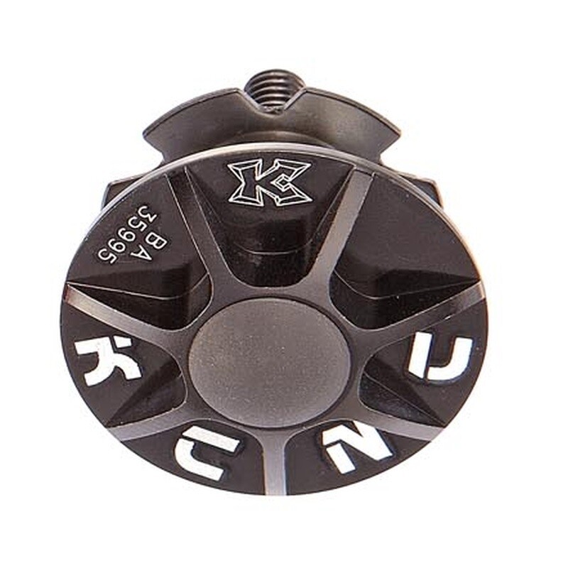 KCNC Headset Top Cap (incl Ali h/set bolt &amp; star nut) Black