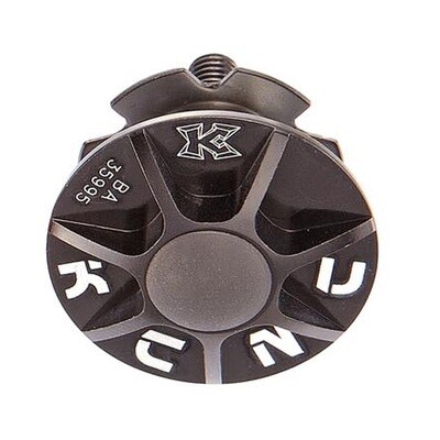 KCNC Headset Top Cap (incl Ali h/set bolt &amp; star nut) Black