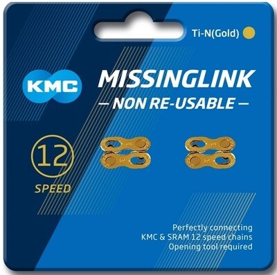 KMC Chain Link 12spd – 2/card – Ti/Gold