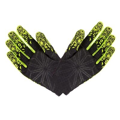 Supacaz SupaG Long Finger Glove – Black – Neon Yellow