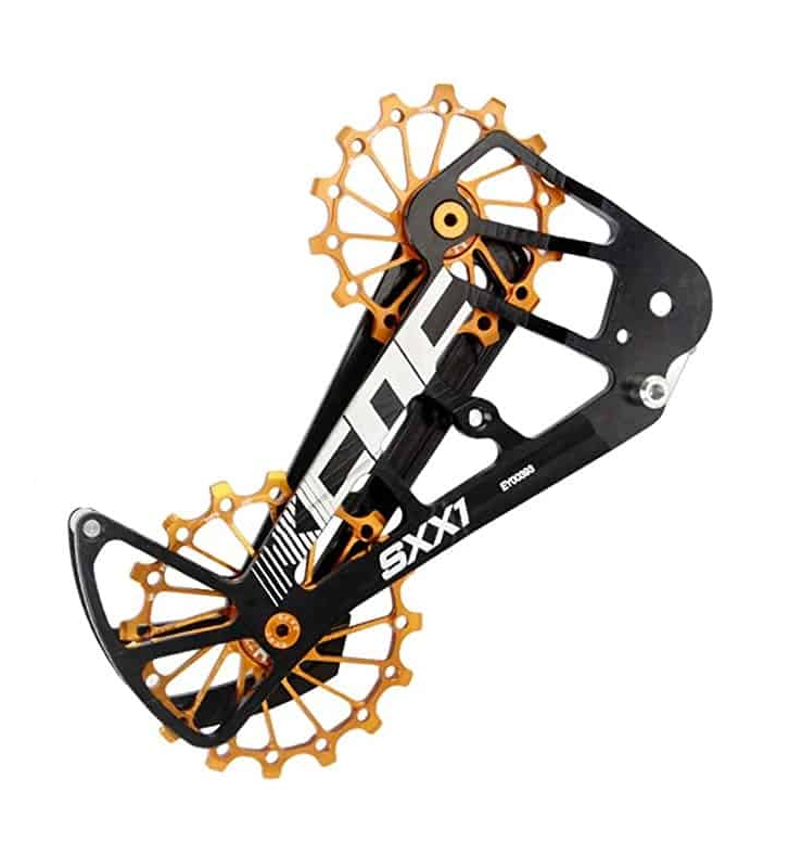KCNC Rear Derailleur Cage And Jockey Wheel 14 + 16 XX1 Eagle SXX1 Gold