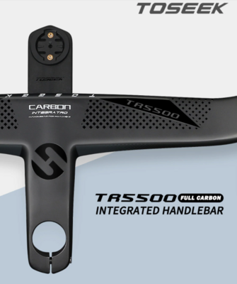 TOSEEK Tassoo Full Carbon Road Integrated Handlebar 28.6mm With GPS Computer Holder
