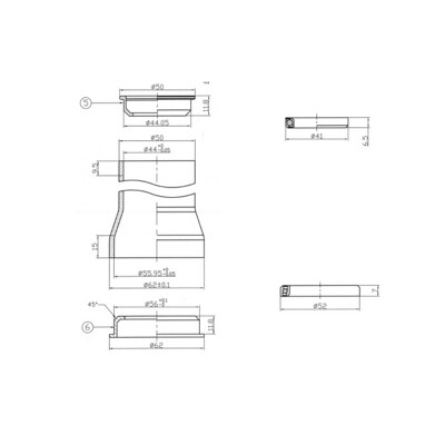 KCNC Headset F13 Semi 56mm – 1 1/8 Upper / 1.5 Lower Black