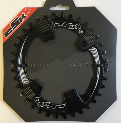 cSixx XT M8000 36T Black Chainring Oval