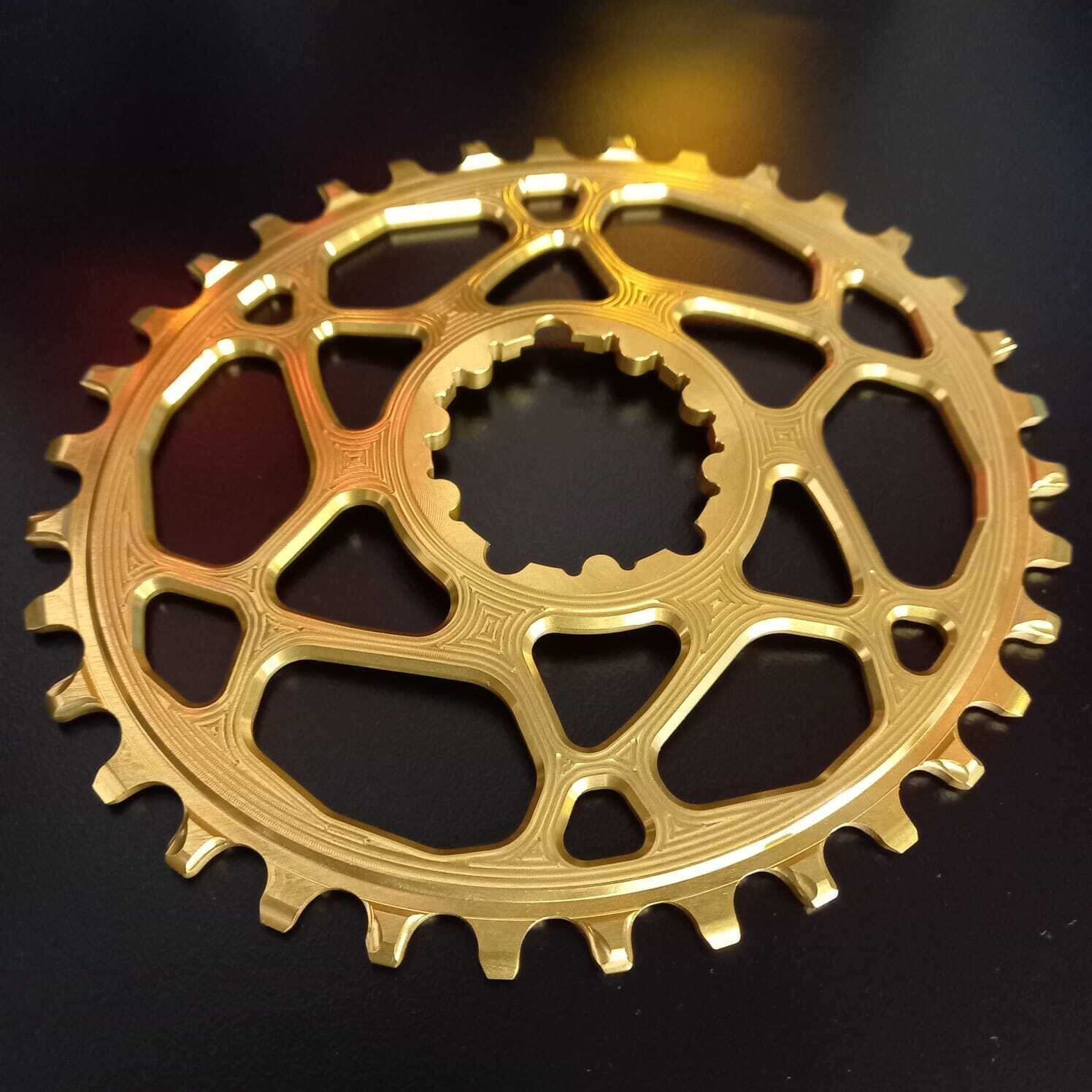 Absolute Black 34T Gold chainring