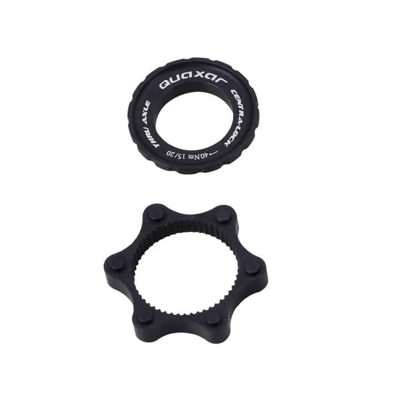 QUAXAR CENTRE LOCK ADAPTOR + LOCKRING BLACK 15/20MM