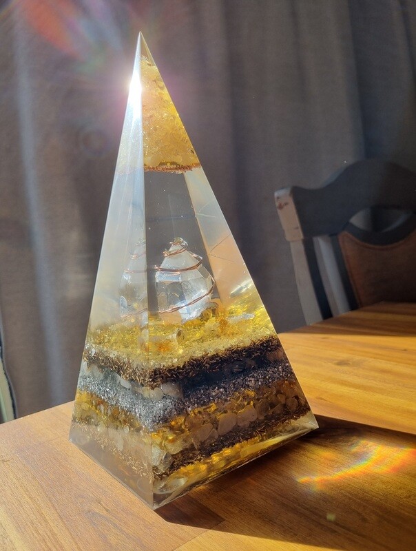 Golden Goddess Russian Orgone Pyramid