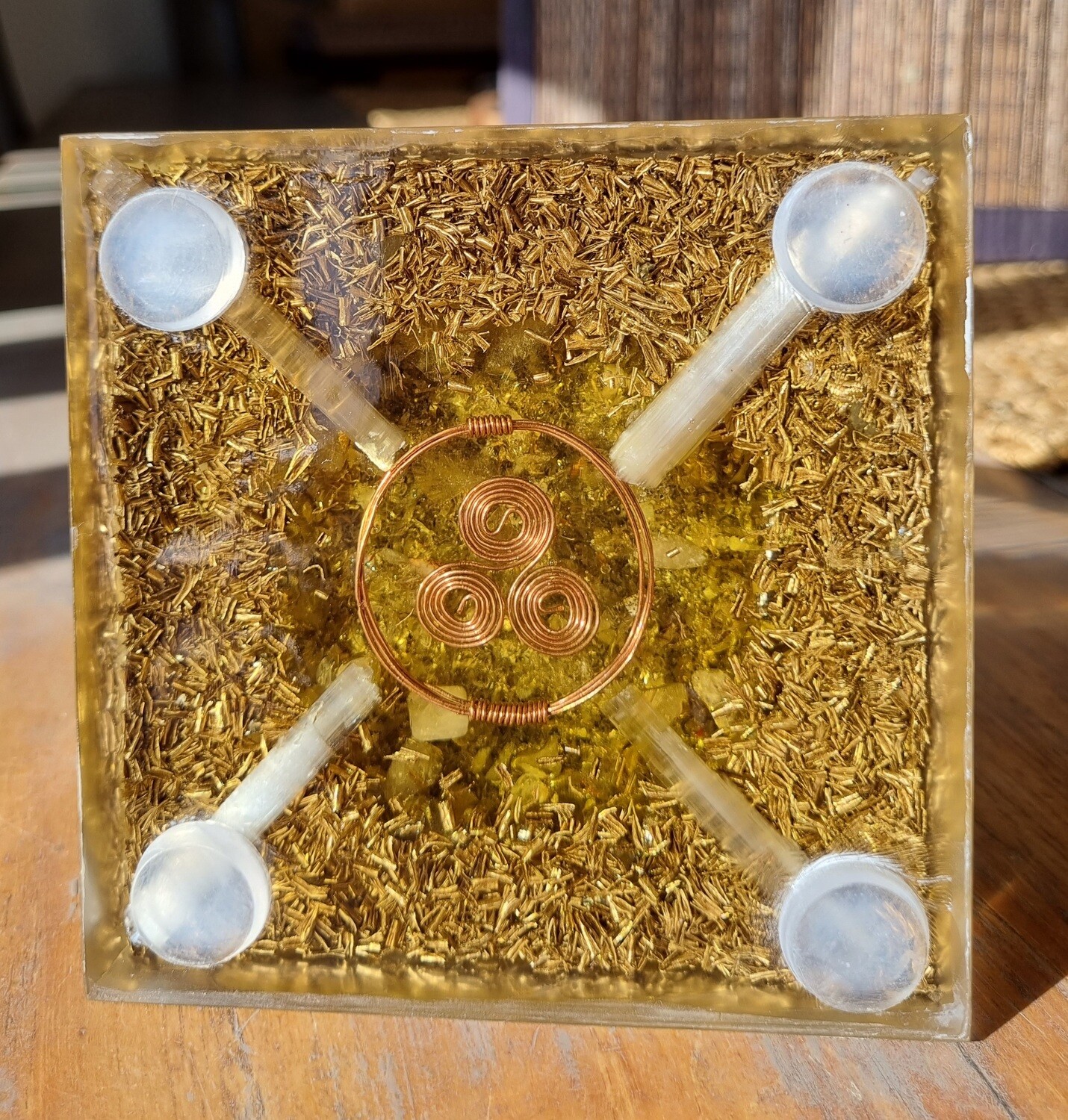 Golden Goddess Russian Orgone Pyramid