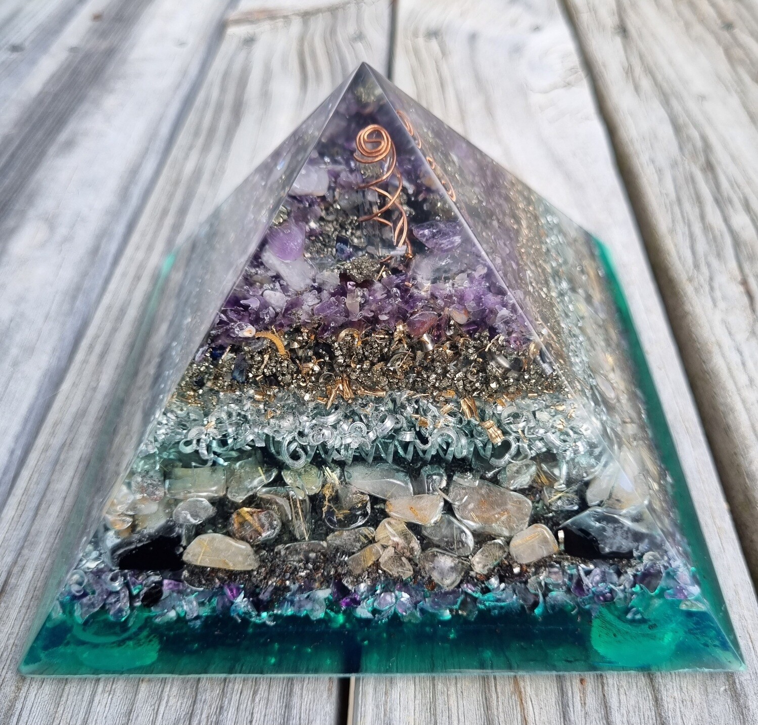 Amethyst Pyrite Quartz Giza Orgone Energy Pyramid