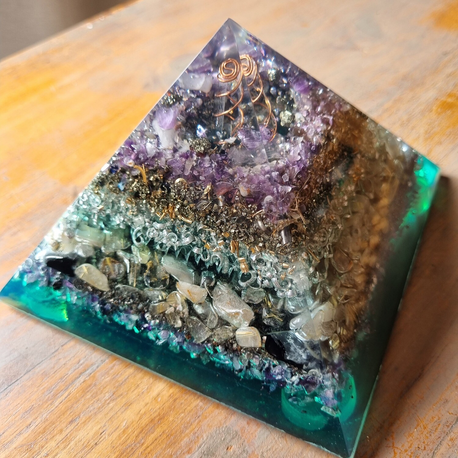 Amethyst Pyrite Quartz Giza Orgone Energy Pyramid