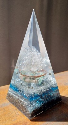 Raw Quartz Amazonite Russian Orgone Energy Pyramid