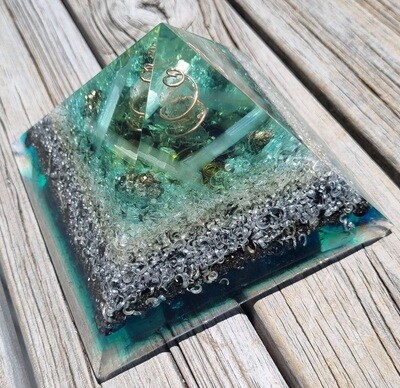 Pyrite Selenite Quartz Giza Orgone Energy Pyramid