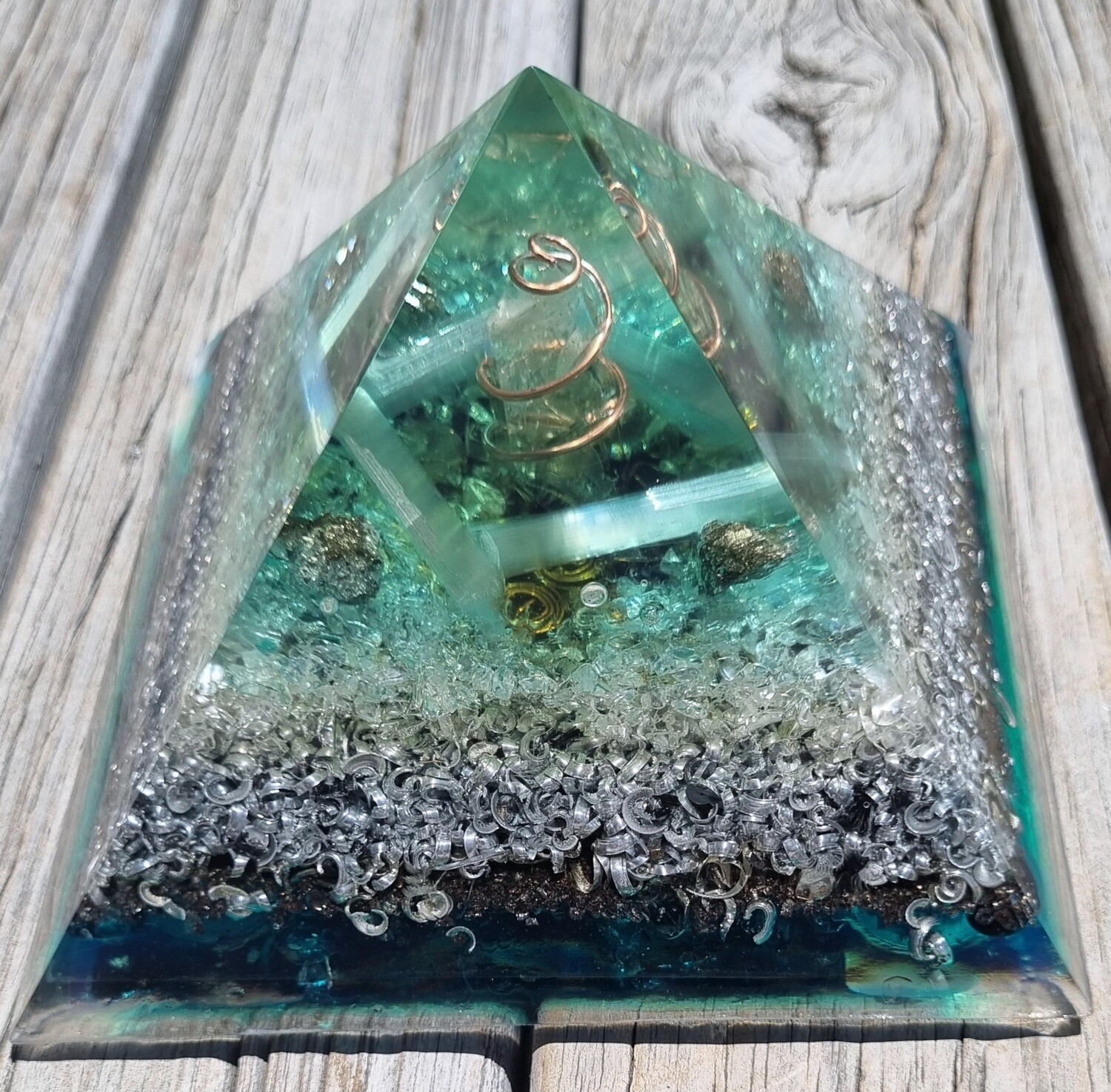 Pyrite Selenite Quartz Giza Orgone Energy Pyramid