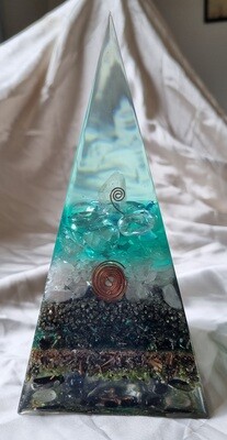 Clear Quartz Spheres Koru Russian Orgone Energy Pyramid