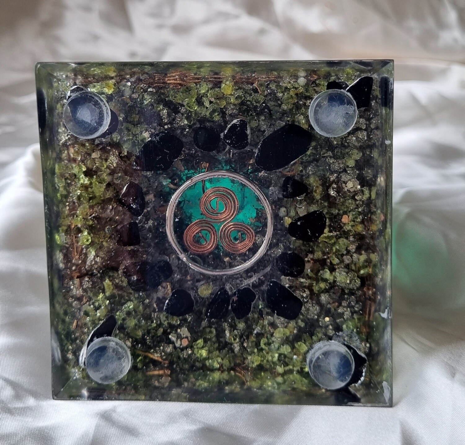 Clear Quartz Spheres Koru Russian Orgone Energy Pyramid