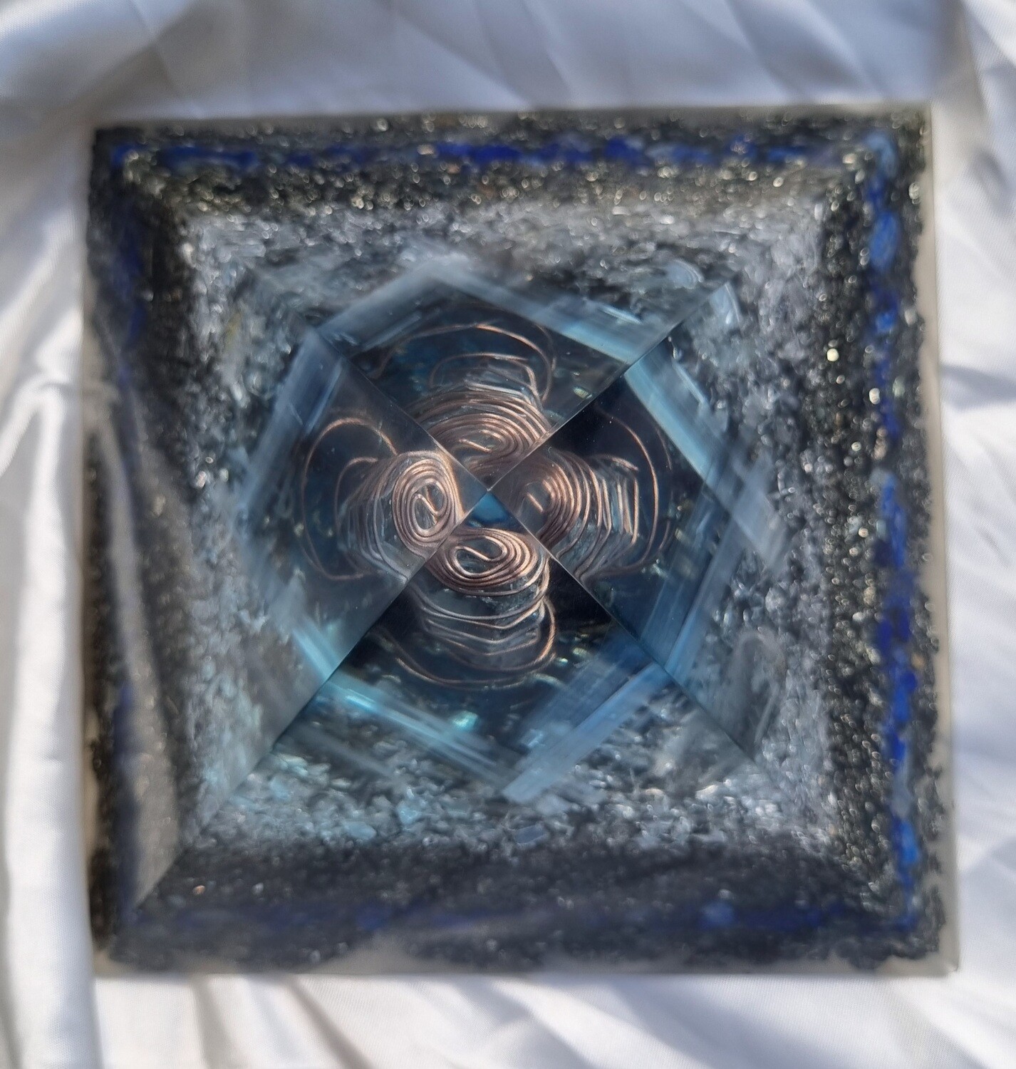 Lapis Lazuli Selenite Pyrite Giza Orgone Energy Pyramid