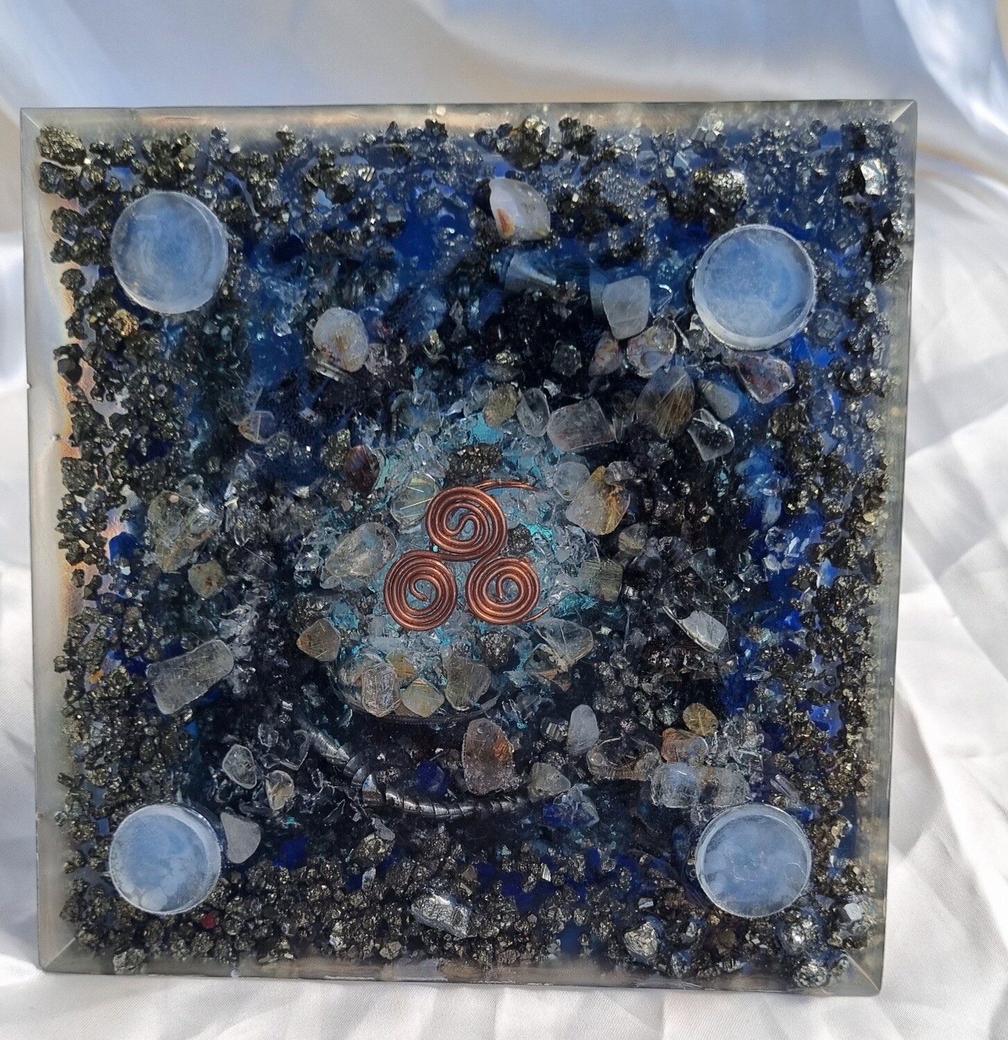 Lapis Lazuli Selenite Pyrite Giza Orgone Energy Pyramid