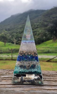 Lapis Lazuli Amethyst Quartz Russian Orgone Energy Pyramid