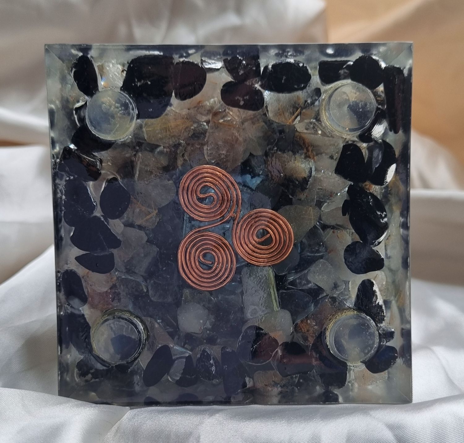 Amethyst Blue Kyanite Pyrite Russian Orgone Energy Pyramid