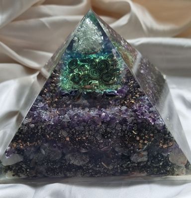 Amethyst &#39;Pyramid within a Pyramid&#39; Giza Orgone Energy Pyramid