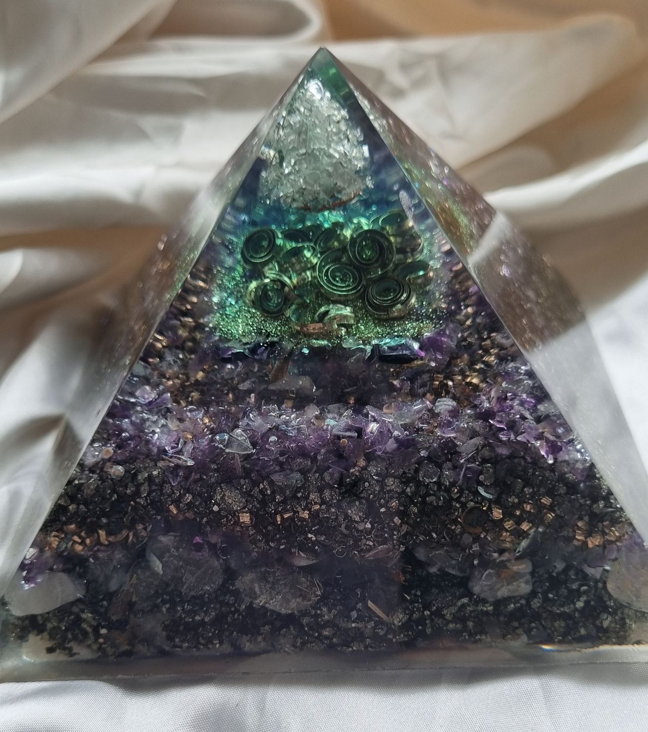 Amethyst &#39;Pyramid within a Pyramid&#39; Giza Orgone Energy Pyramid