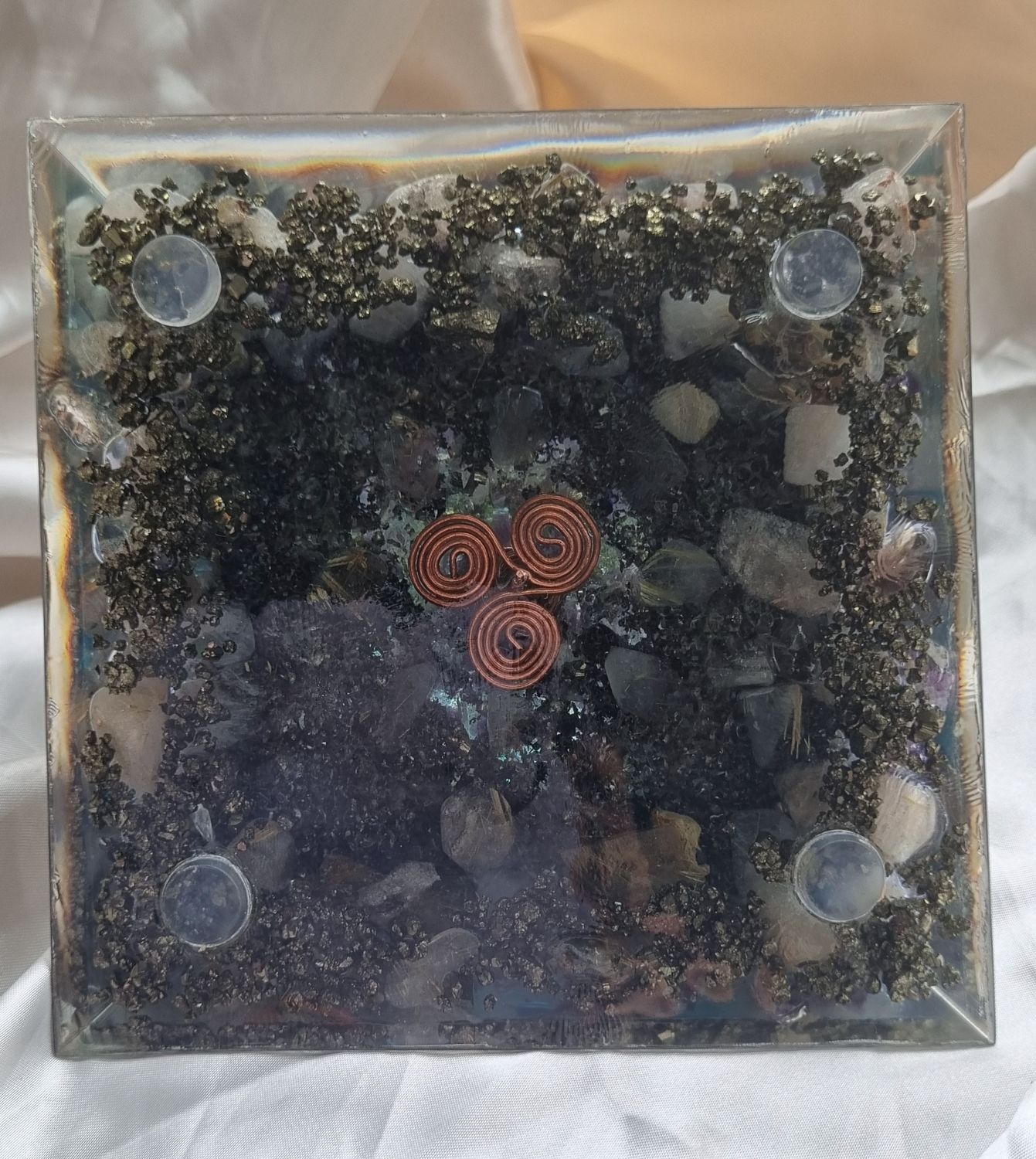 Amethyst &#39;Pyramid within a Pyramid&#39; Giza Orgone Energy Pyramid