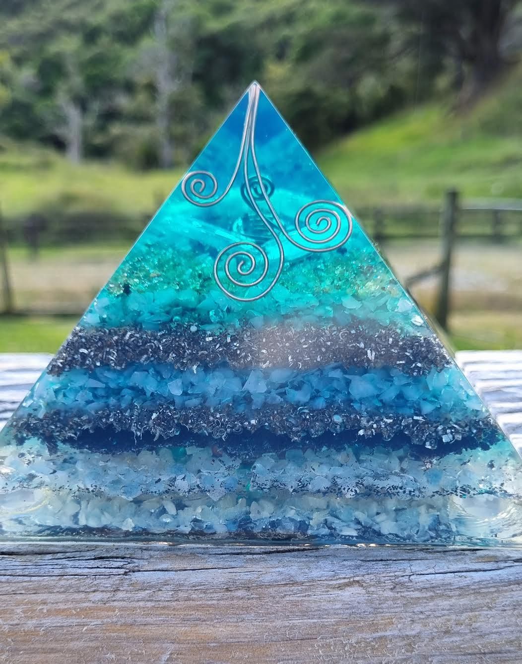Peridot Aquamarine Giza Orgone Energy Pyramid