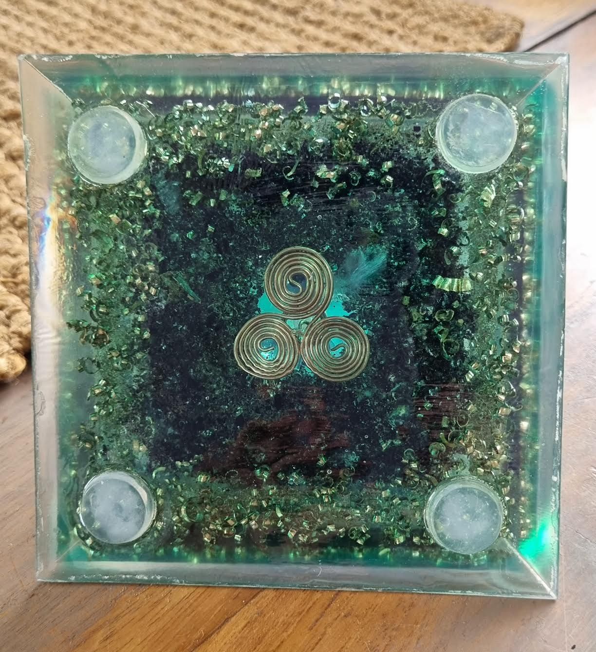 Amethyst Copper Koru Giza Orgone Energy Pyramid