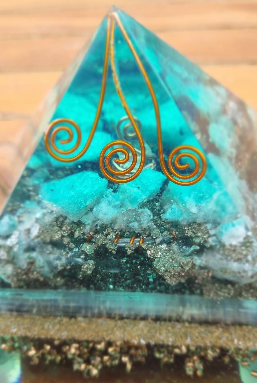 Amazonite Pyrite Quartz Giza Orgone Energy Pyramid