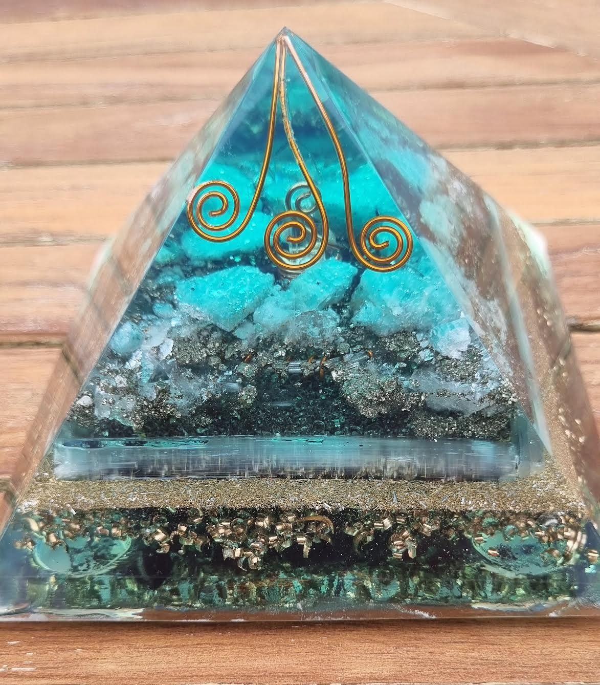 Amazonite Pyrite Quartz Giza Orgone Energy Pyramid